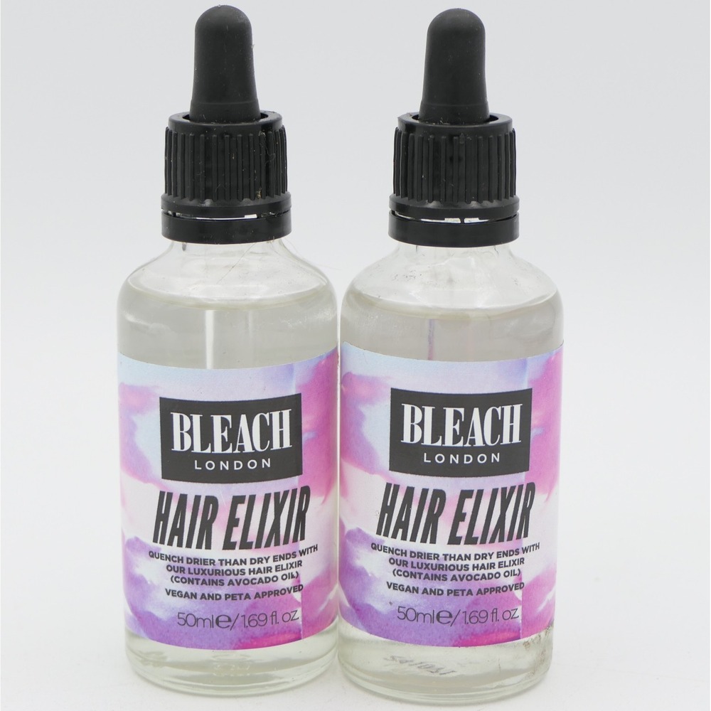 Bleach London Hair Elixir 2 Pack 1.69 oz Ea Bottle Brilliant Shine Silky Finish